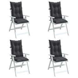 Highback Chair Cushions 4 pcs Anthracite - Get Comfortable!