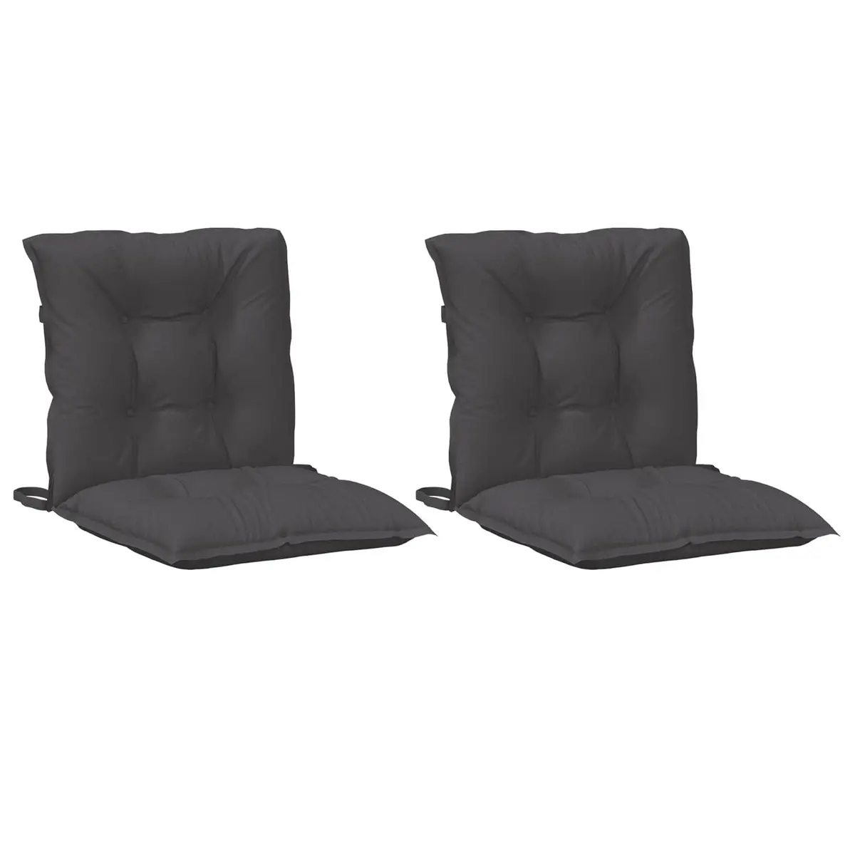 Lowback Chair Cushions 2pcs Outdoor Indoor Garden Patio Seat Pad Anthracite