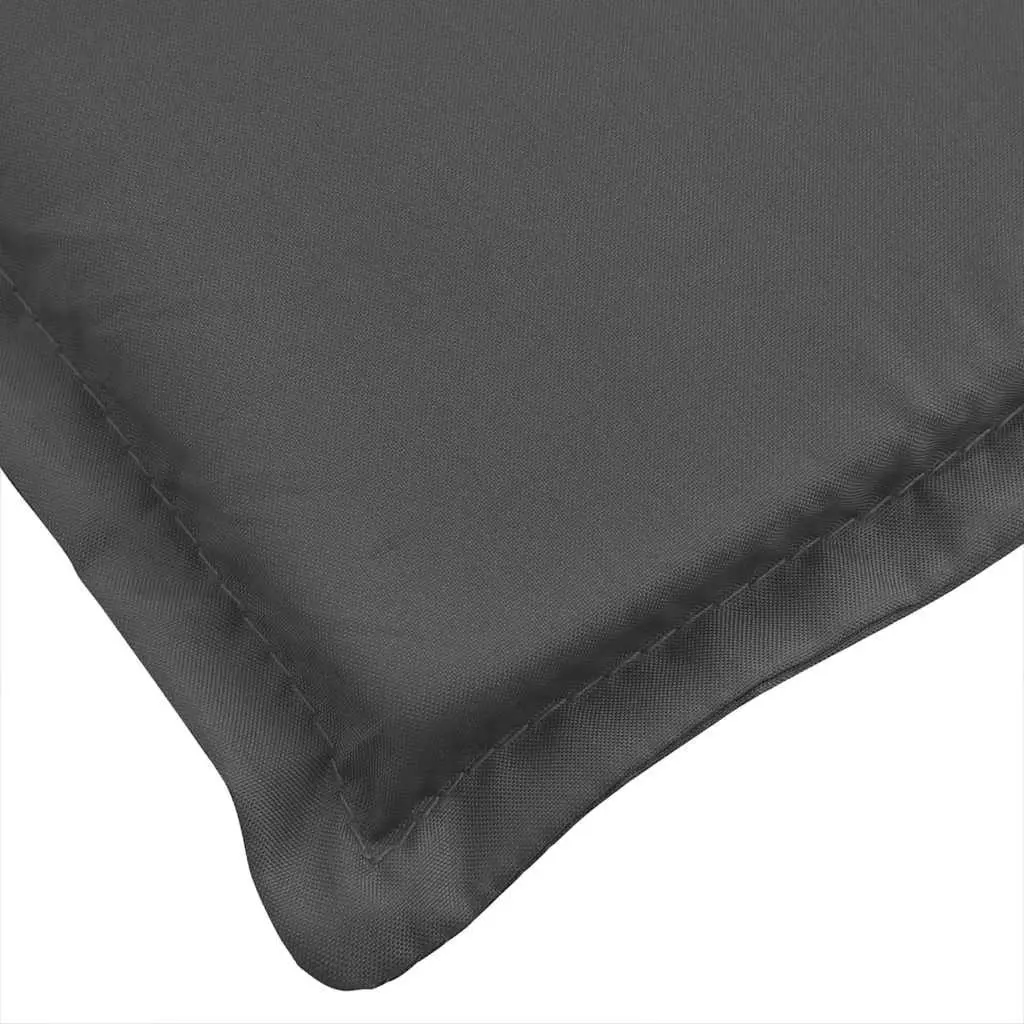 Sun Lounger Cushion Anthracite Outdoor Garden Patio Chair Pad 186x58x4cm Comfort