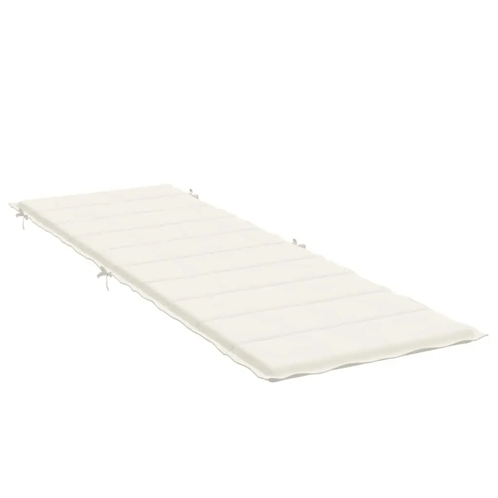 Sun Lounger Cushion Outdoor Garden Patio Chair Pad Cream 186x58x4cm