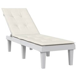 Compact Cream Deck Chair Cushion, Comfortable and Secure