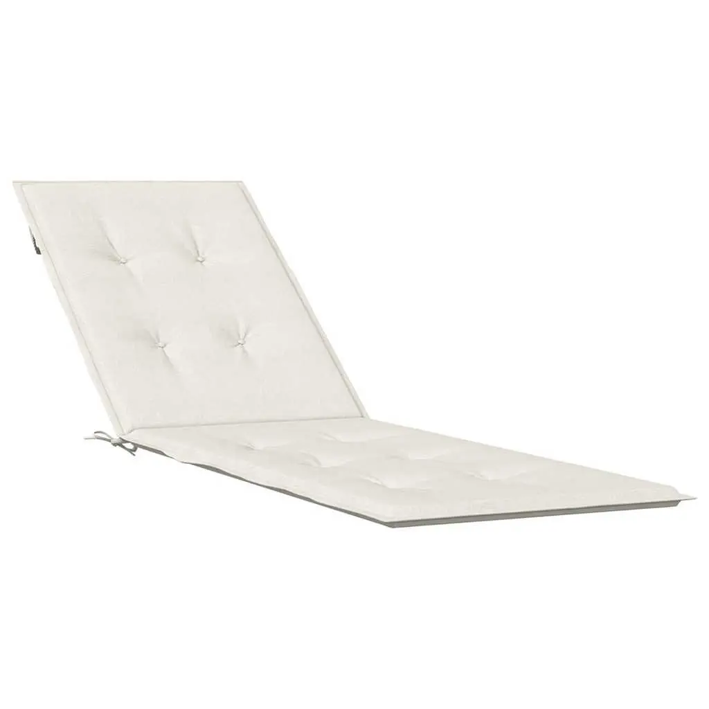 Deck Chair Cushion Cream 75x50x4cm Foam Filled Non-Slip