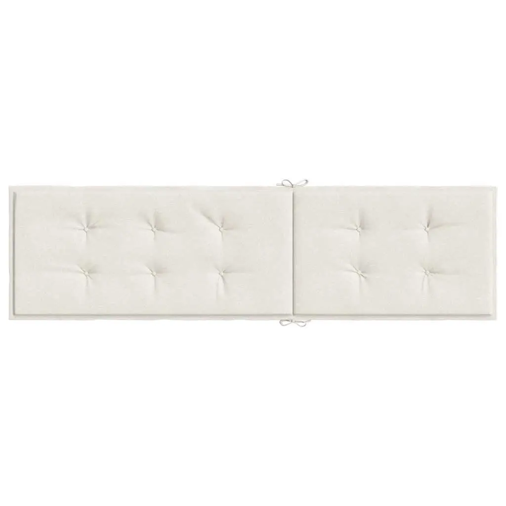 Deck Chair Cushion Cream 75x50x4cm Foam Filled Non-Slip