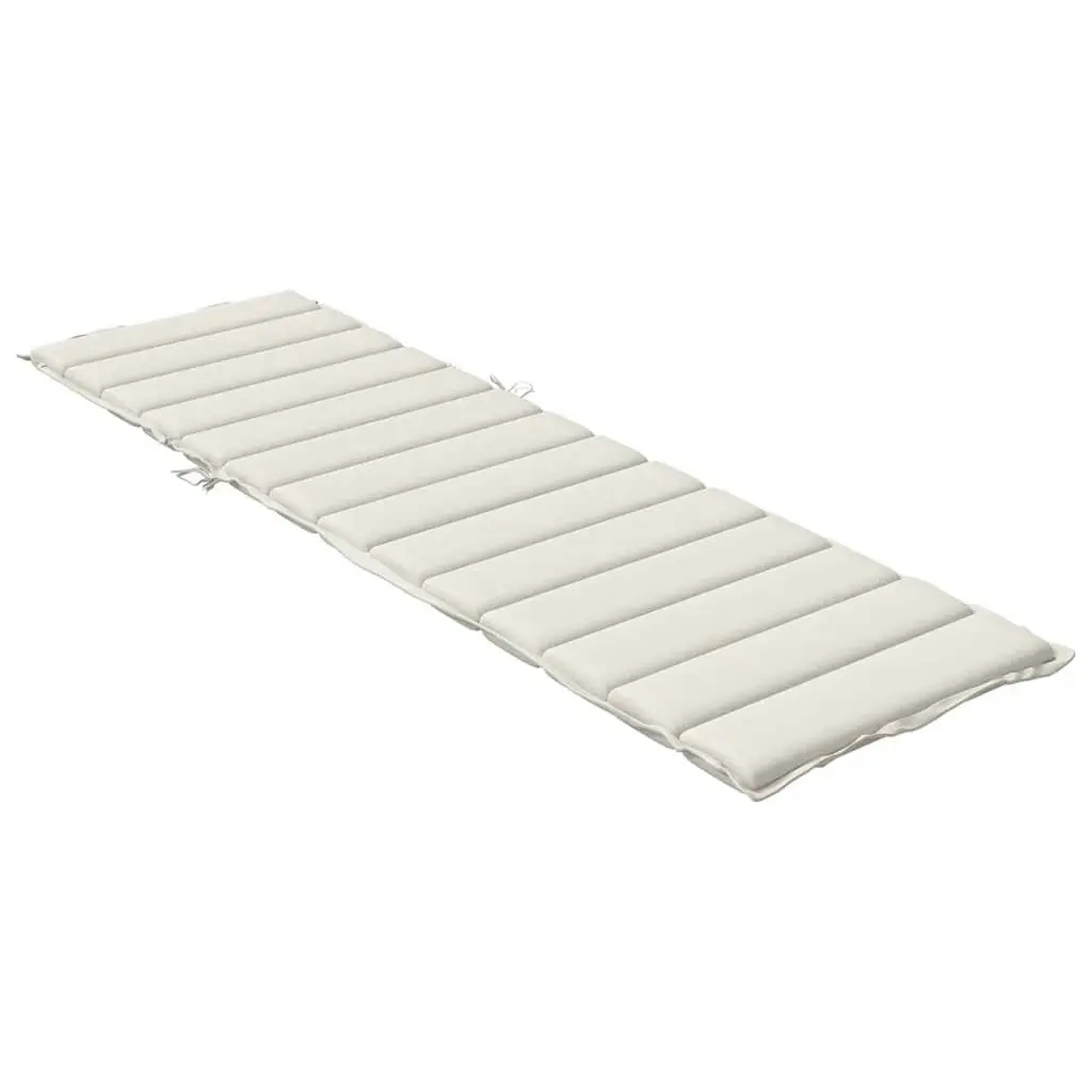Sun Lounger Cushion Outdoor Garden Patio Furniture Pad Cream 200x70x4cm