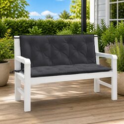 Compact Anthracite Bench Cushions, Perfect for Outdoors