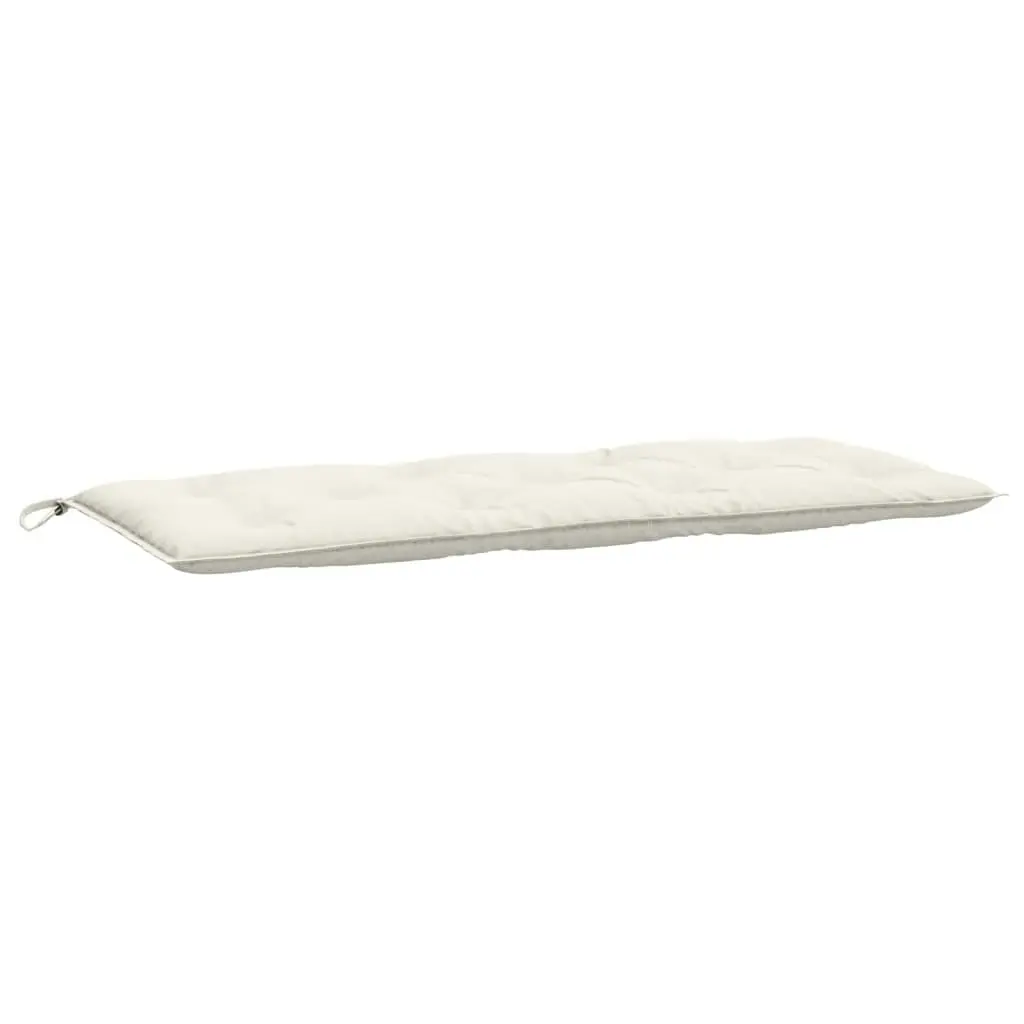 Garden Bench Cushions 2 Pieces Outdoor Seating Pad Cream 120x50x7 cm