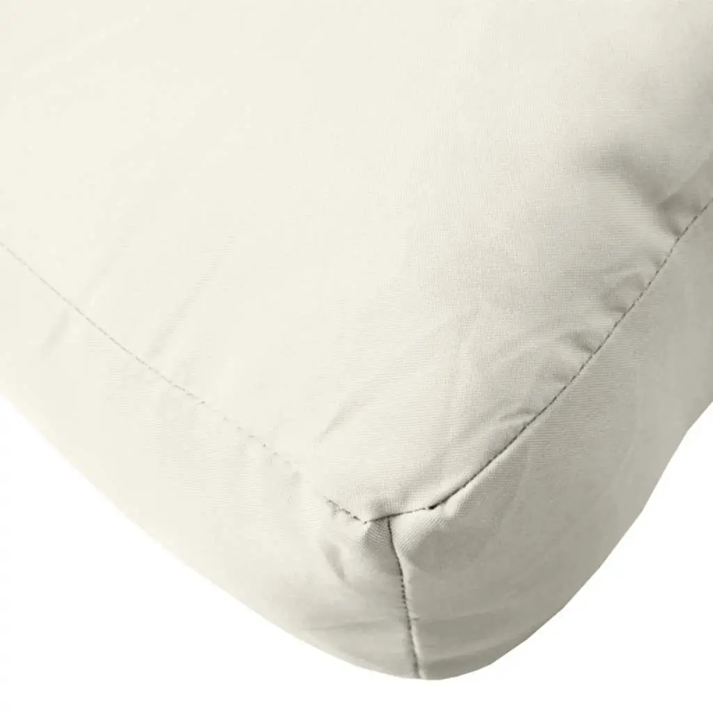 Pallet Cushion Cream 60x60x9.5 cm Foam Filled Durable Polyester Outdoor Indoor Garden Sofa Seat Pad