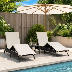 Sun Lounger Set for Relaxation and Outdoor Enjoyment