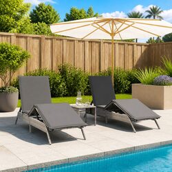 Efficient Sun Lounger Set with Adjustable Comfort