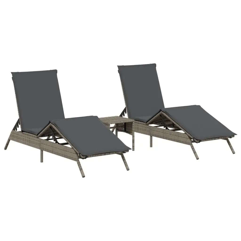 Sun Lounger Set with Adjustable Comfort