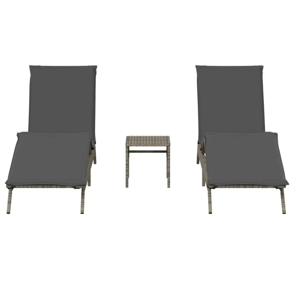 Sun Lounger Set with Adjustable Comfort