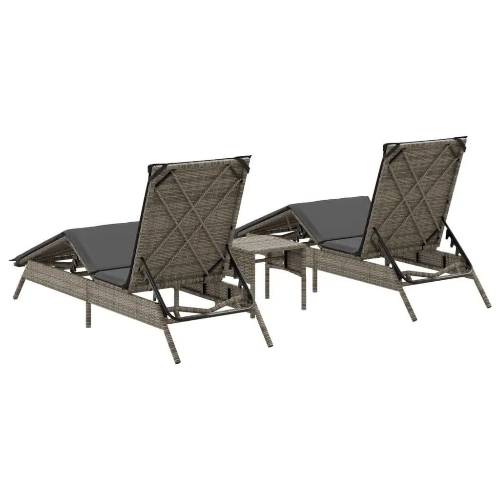 Sun Lounger Set with Adjustable Comfort
