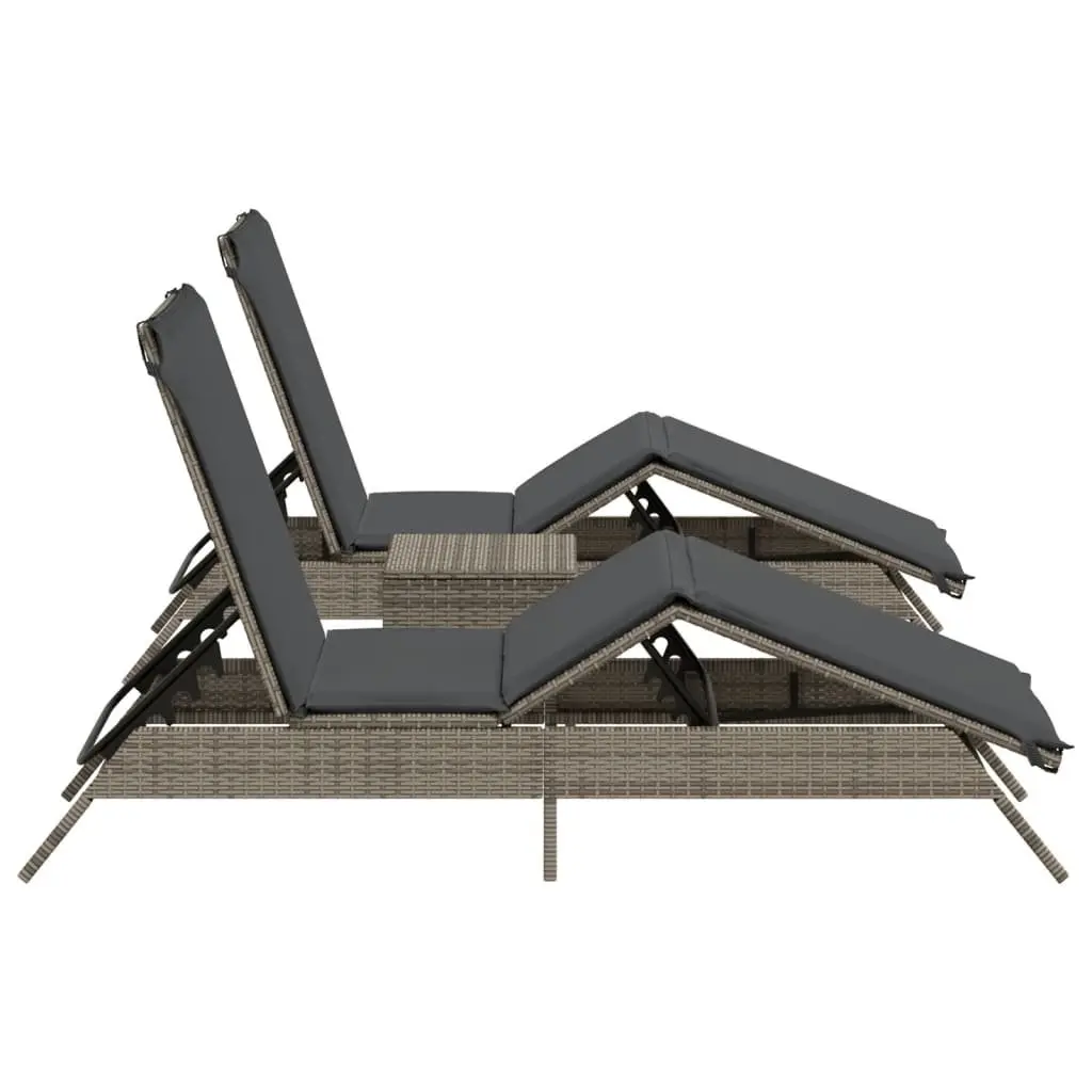 Sun Lounger Set with Adjustable Comfort
