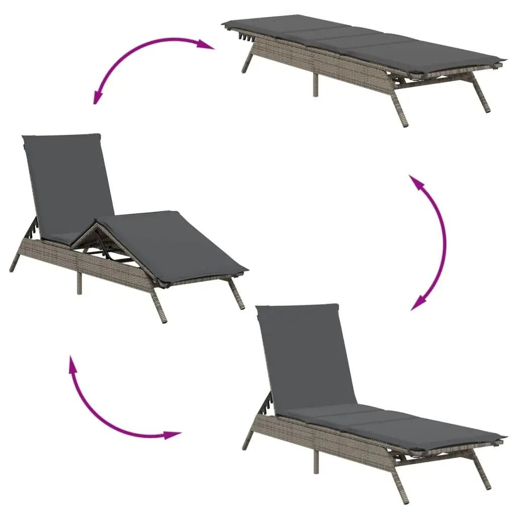 Sun Lounger Set with Adjustable Comfort
