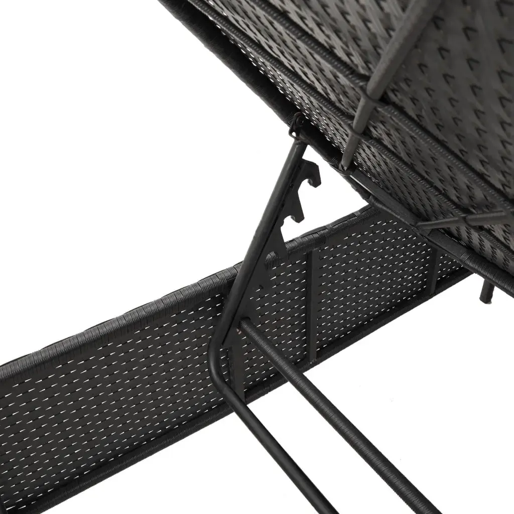 Sun Lounger with Adjustable Backrest and Cushion