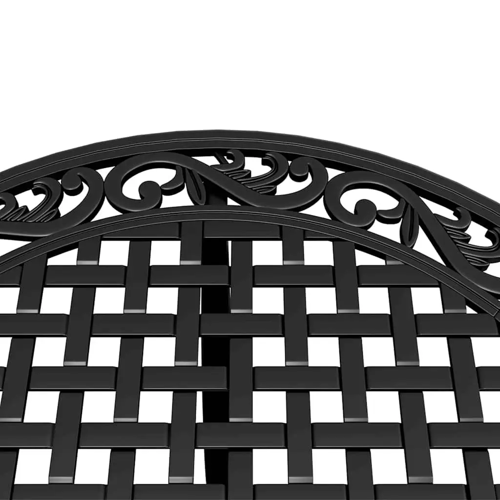 Garden Table Round Black Outdoor Patio Furniture Umbrella Hole Dining Table
