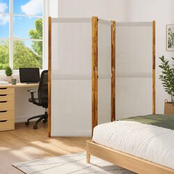 3-Panel Grey Room Divider 210x180 cm