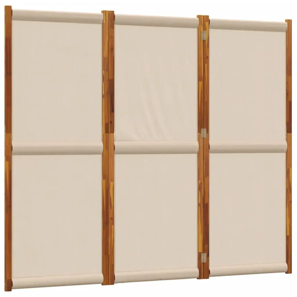 3-Panel Room Divider Taupe 210x180cm Folding Privacy Screen Indoor Outdoor Partition