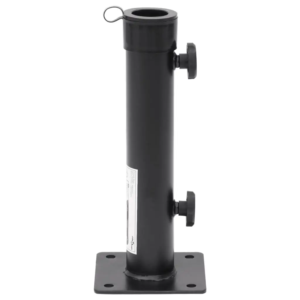 Parasol Base for 38mm 48mm Pole Outdoor Umbrella Stand Portable Steel Matt Black