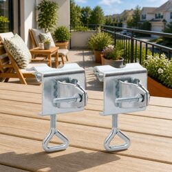 Compact Umbrella Clamps for Balconies and Gardens 2 pcs