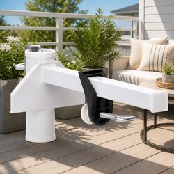 Umbrella Clamp for Balcony Railing Garden Outdoor Parasol Holder Steel 38mm