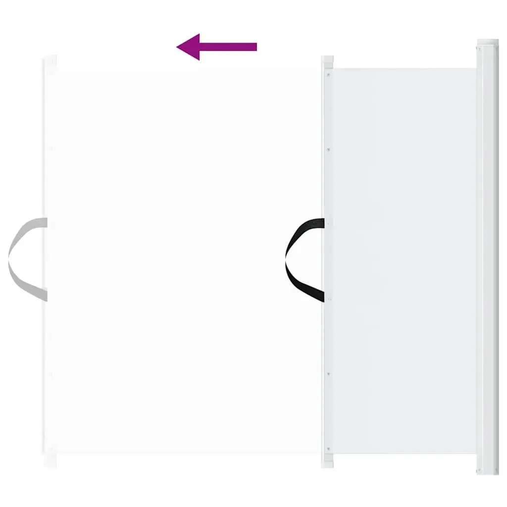 Retractable Pet Gate White 102.5x125 cm Portable Indoor Fence