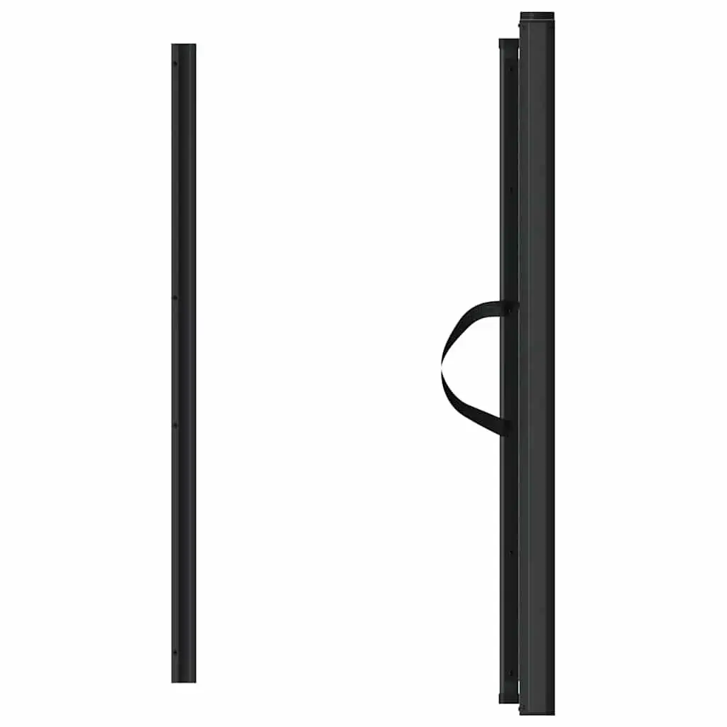 Retractable Pet Gate Black 82.5 x 125 cm Portable Safety Barrier