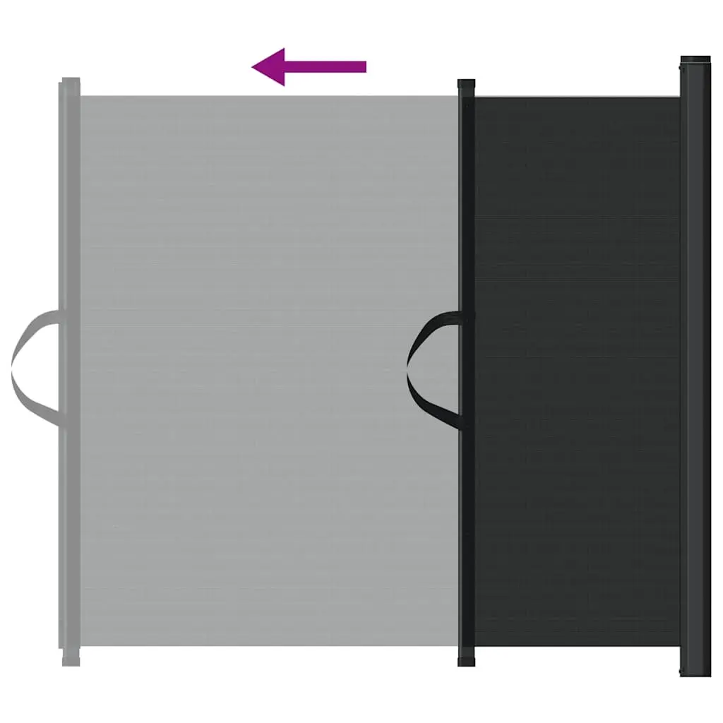 Retractable Pet Gate Black 82.5 x 125 cm Portable Safety Barrier