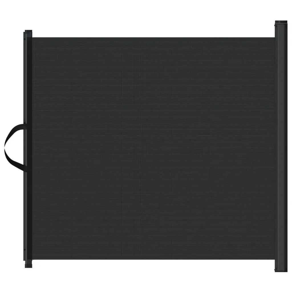 Retractable Pet Gate Black 102.5 x 125 cm Portable Safety Fence Indoor Outdoor