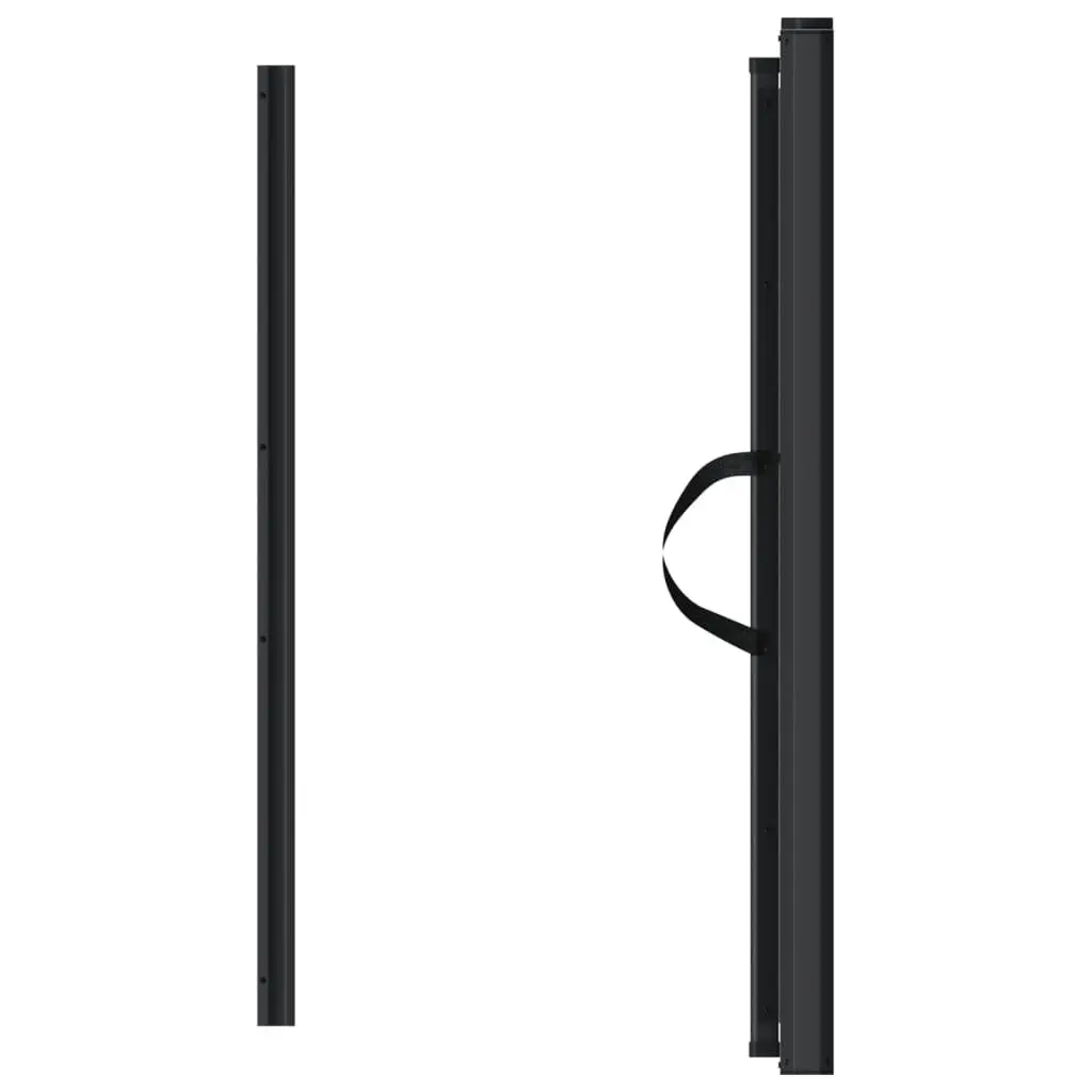 Retractable Pet Gate Black 102.5 x 125 cm Portable Safety Fence Indoor Outdoor