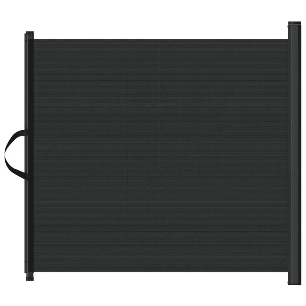 Retractable Pet Gate Black 117.5x125cm Safety Fence Dog Barrier Portable Indoor