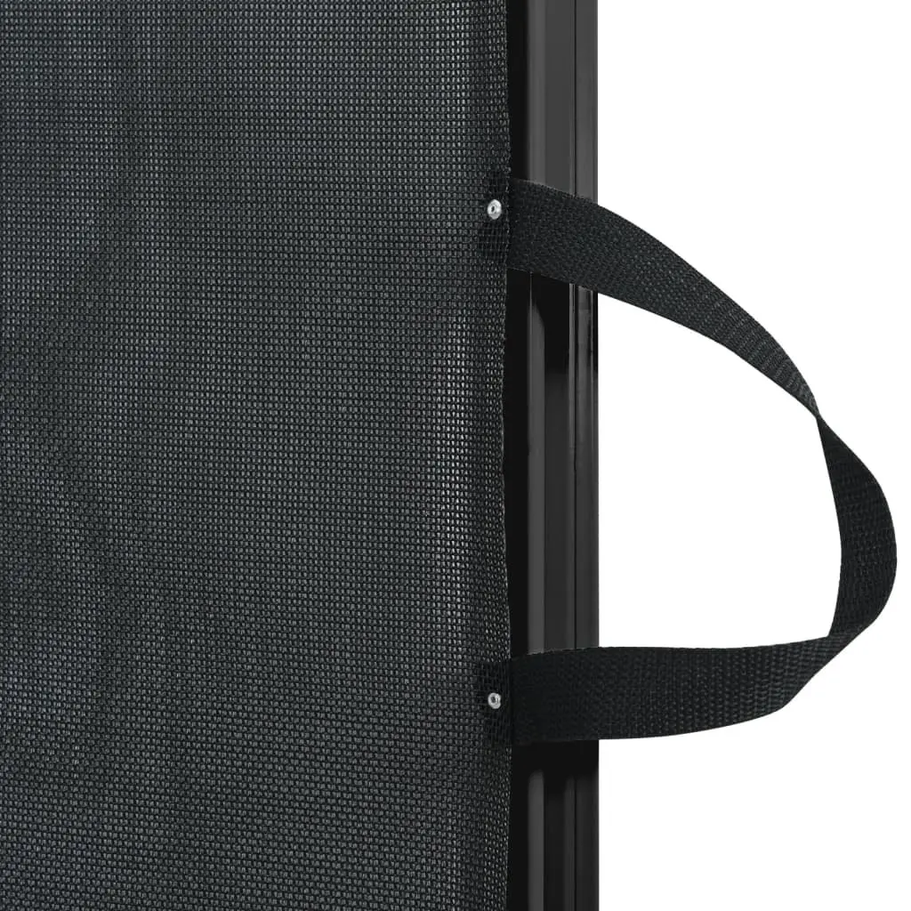 Retractable Pet Gate Black 117.5x125cm Safety Fence Dog Barrier Portable Indoor