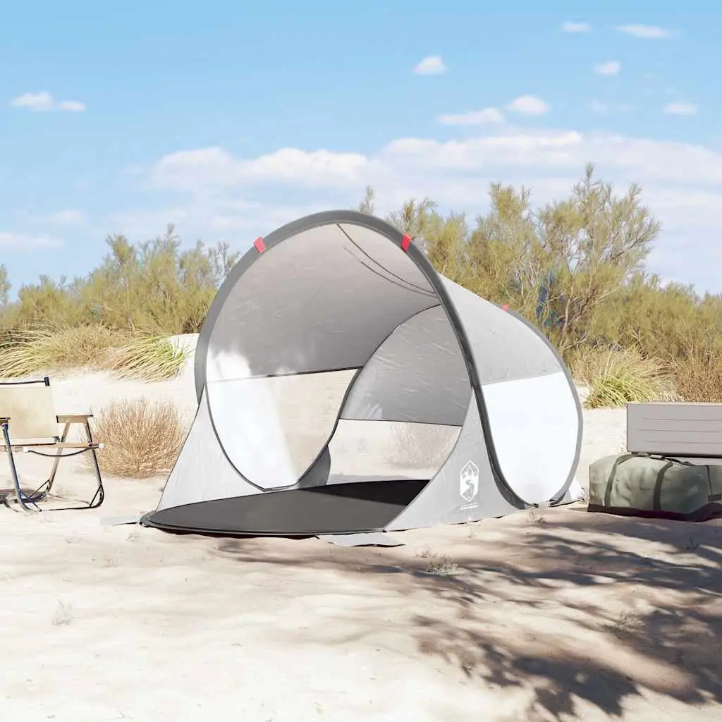 Beach Tent Pop-up Grey Waterproof Camping Shelter Portable Outdoor Shade