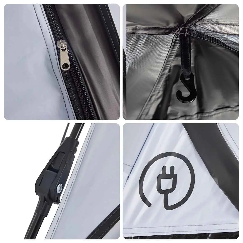 Camping Tent White 5-Person Dome Quick Release Setup Blackout Fabric