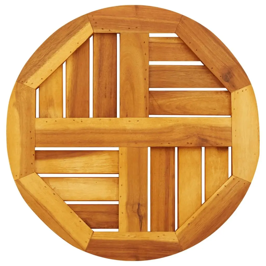 Round Solid Wood Table Top Brown Ø40x2 cm Acacia Replacement Dining Furniture Top