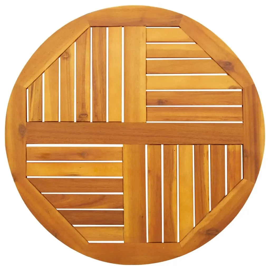 Round Solid Wood Table Top Brown Ø70x2 cm Acacia Replacement Dining Garden Furniture