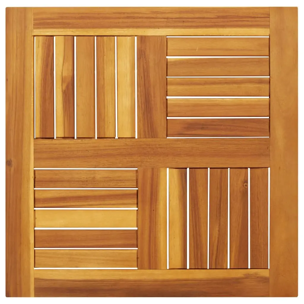 Acacia Wood Square Table Top Brown 60x60x2 cm Solid Replacement for Dining Garden