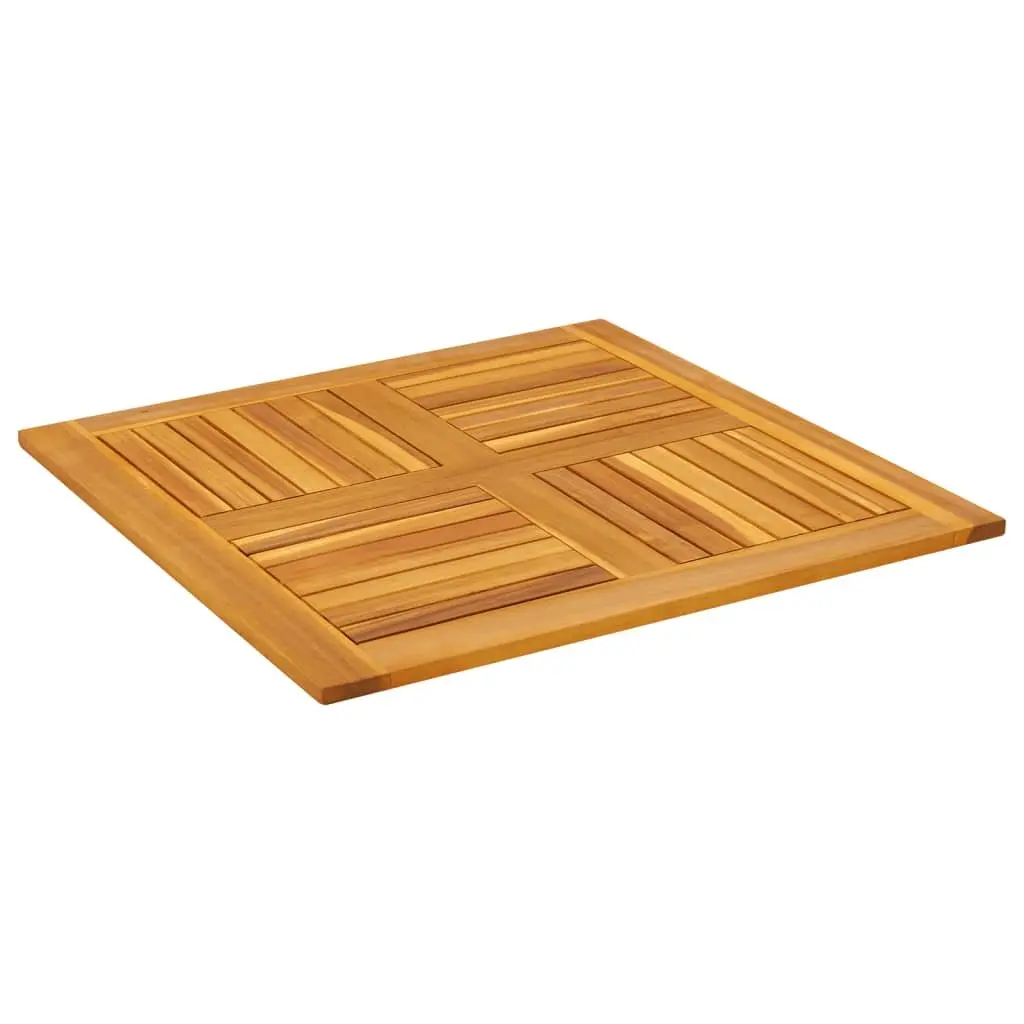 Square Wooden Table Top 80x80cm Brown Solid Acacia Replacement Dining Garden