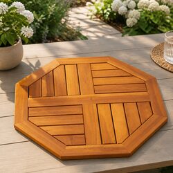 Concise Brown Octagonal Table Top 50x50x2 cm