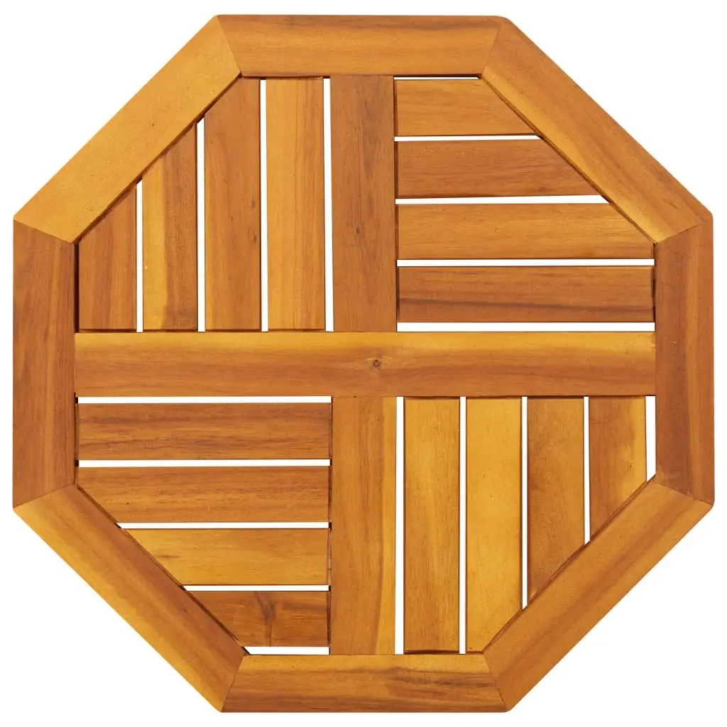 Octagonal Wooden Table Top Brown 50x50x2 cm Solid Acacia Wood Replacement for Garden Dining Furniture