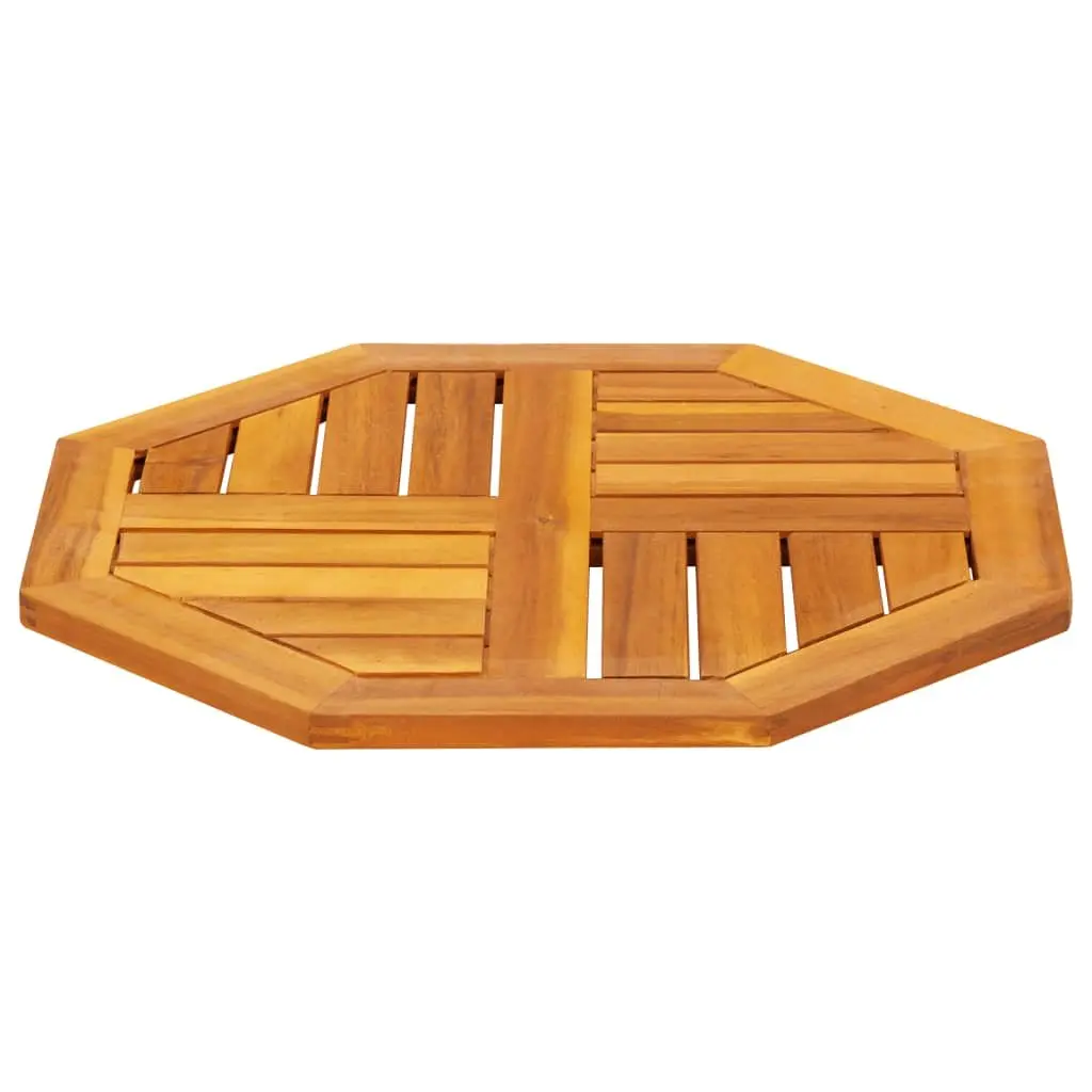 Octagonal Wooden Table Top Brown 50x50x2 cm Solid Acacia Wood Replacement for Garden Dining Furniture