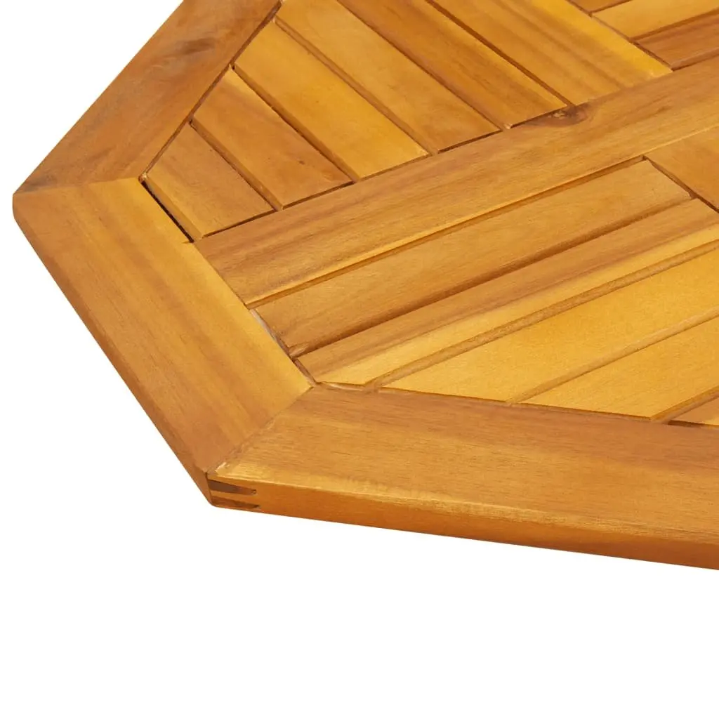 Octagonal Table Top Brown 60x60x2cm Solid Acacia Wood Outdoor Dining Replacement