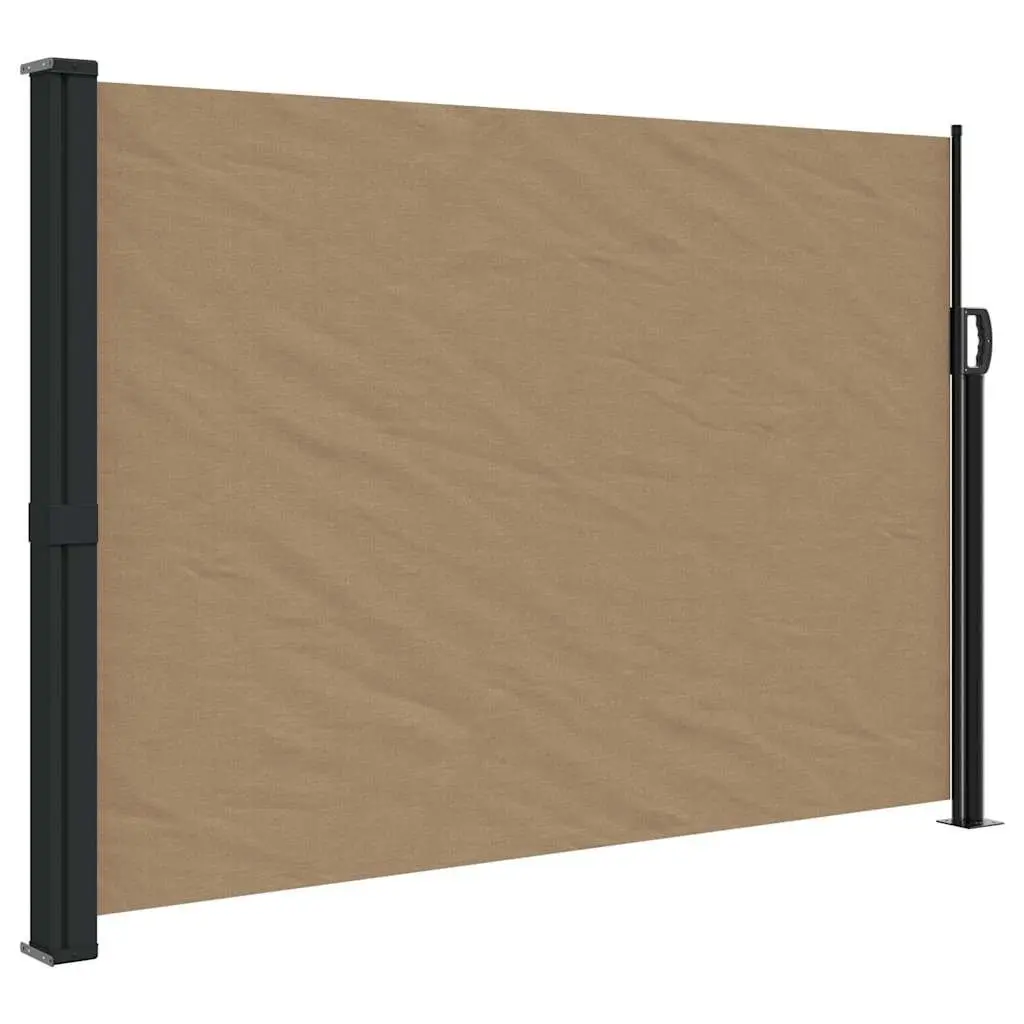 Retractable Side Awning Taupe 140x300cm Privacy Screen for Garden Patio Balcony