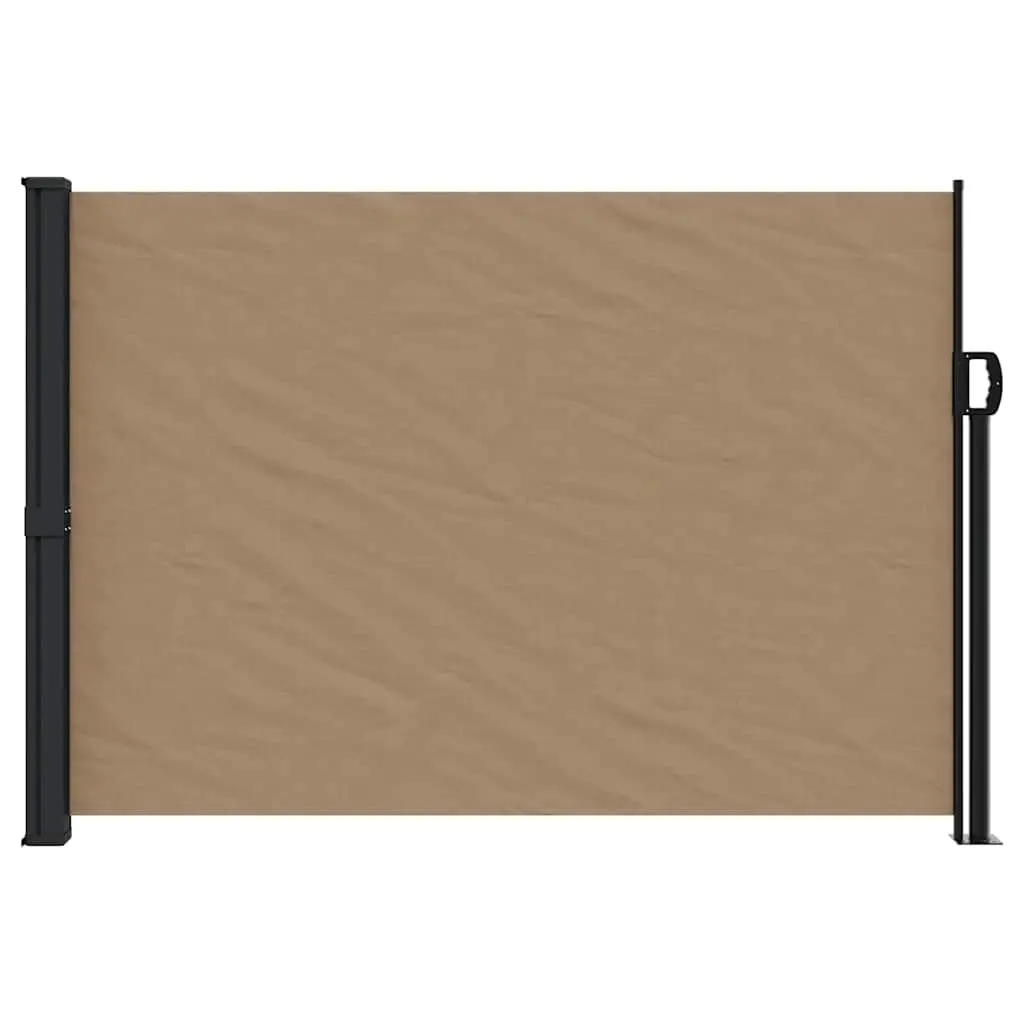 Retractable Side Awning Taupe 140x300cm Privacy Screen for Garden Patio Balcony