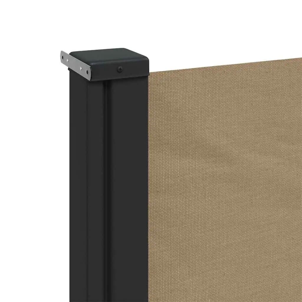 Retractable Side Awning Taupe 160x300cm Outdoor Privacy Screen Water and UV Resistant