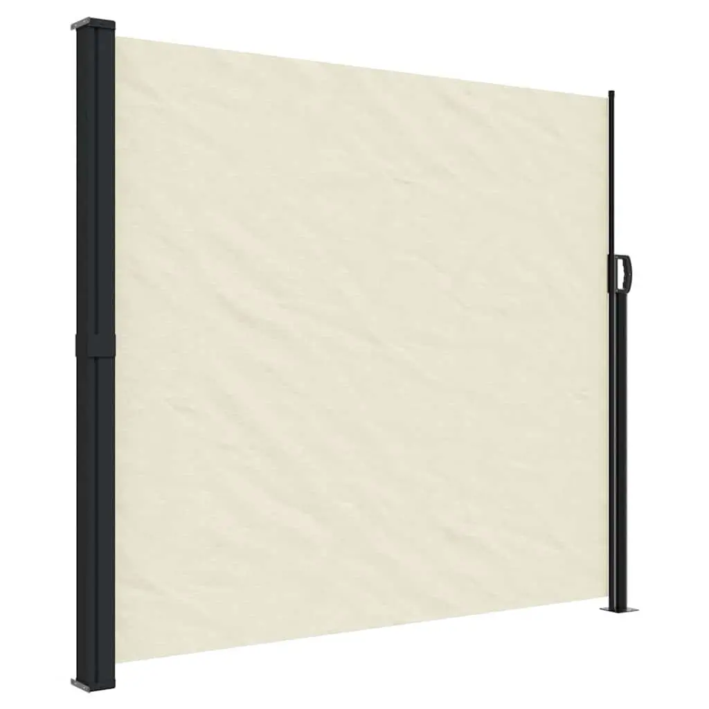 Retractable Side Awning Cream 180x300cm Outdoor Privacy Screen Garden Patio