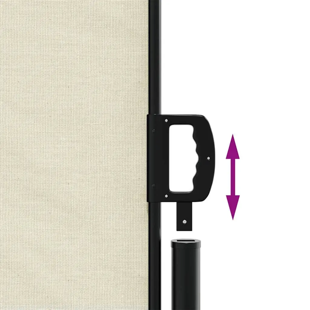 Retractable Side Awning Cream 180x300cm Outdoor Privacy Screen Garden Patio