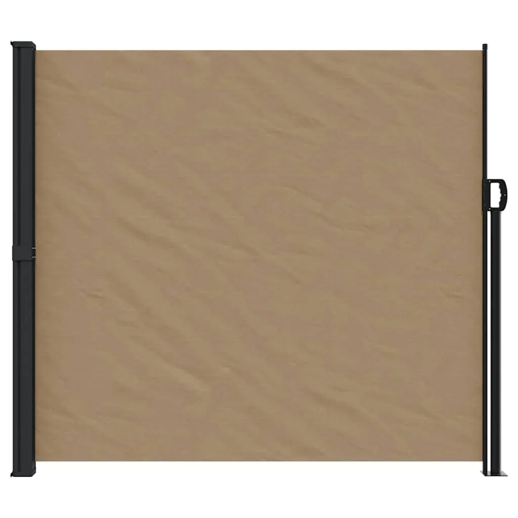 Retractable Awning 180x300cm Taupe Garden Privacy Screen for Balcony and Terrace