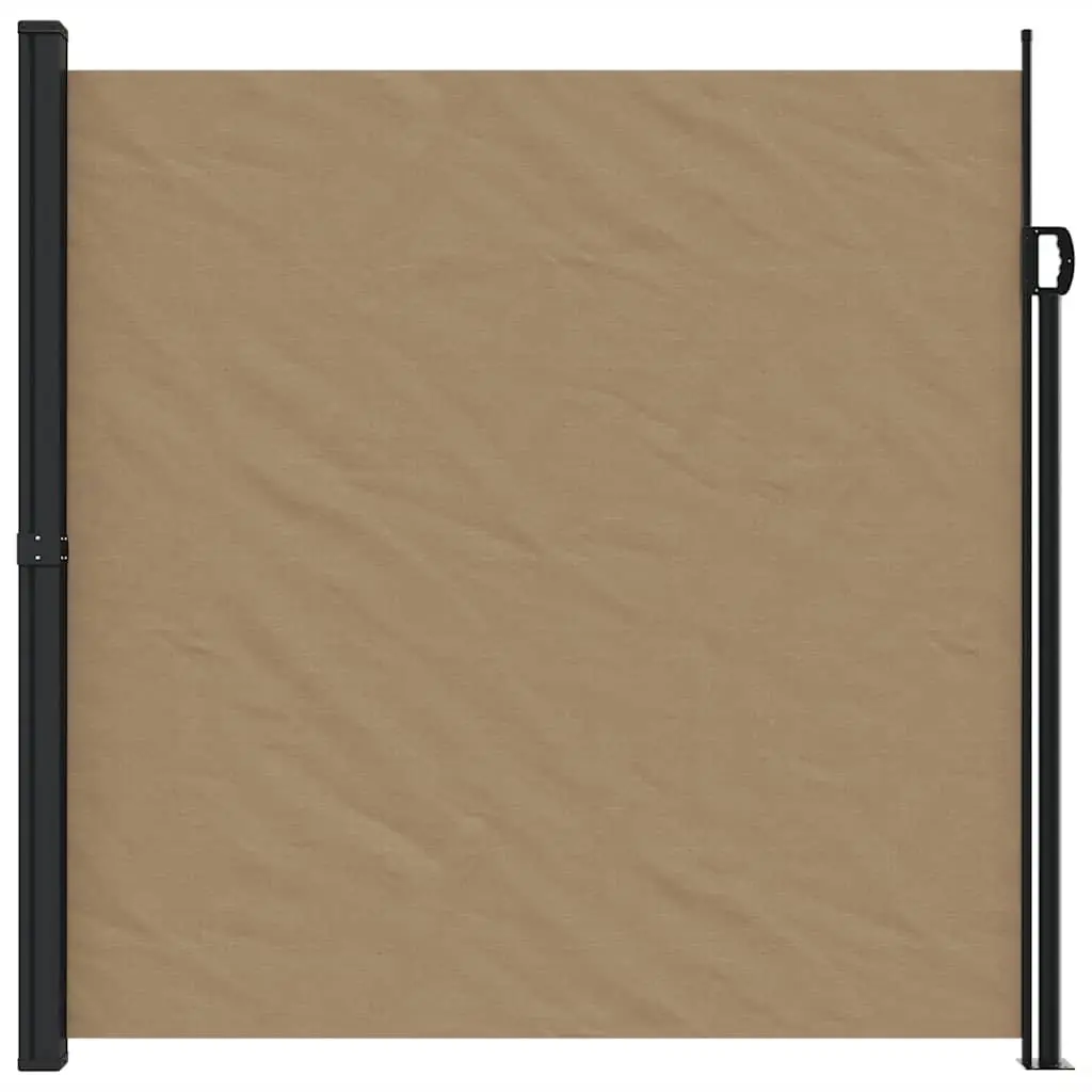 Retractable Side Awning Taupe 200 x 300 cm Water and UV Resistant Fabric Garden Privacy Screen