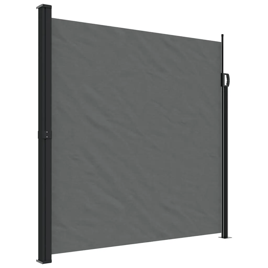 Retractable Side Awning Anthracite 200 x 300 cm Privacy Screen for Outdoor Garden Patio Balcony